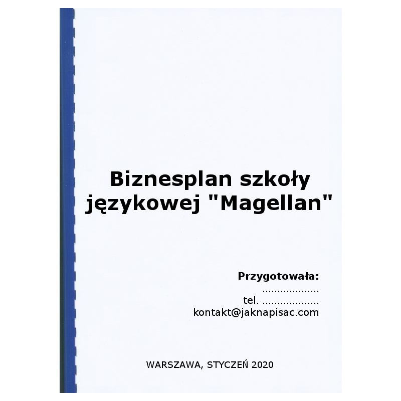 Biznesplan szkoły językowej "Magellan"