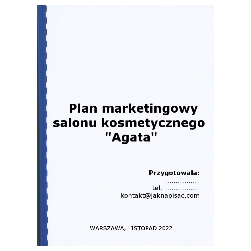 Plan marketingowy salonu kosmetycznego "Agata"