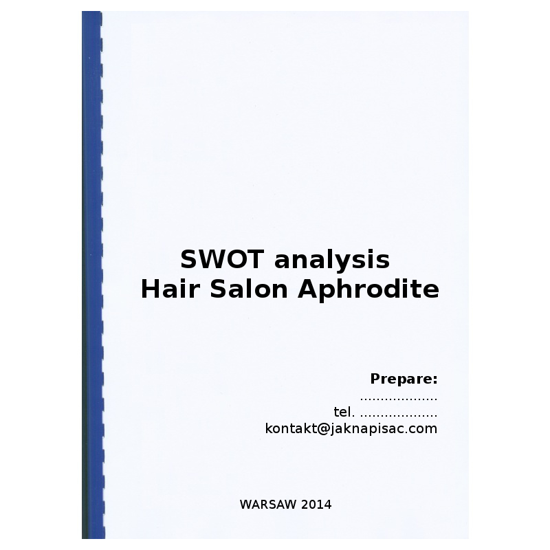 SWOT analysis of the hair salon Aphrodite