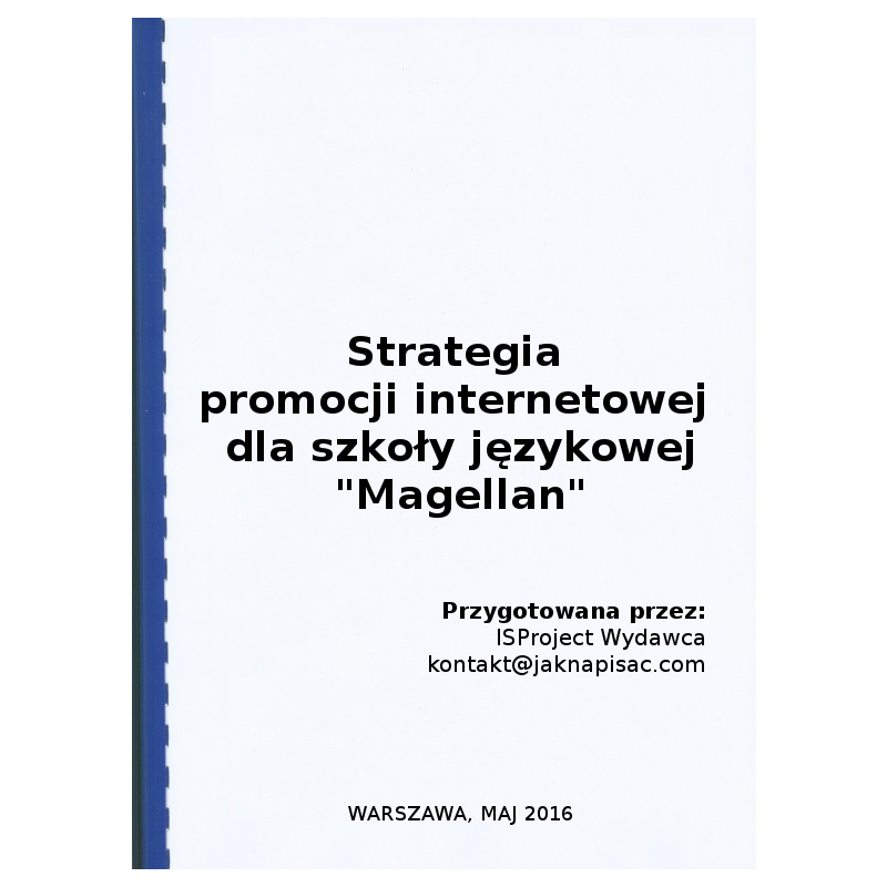 Zobacz strategię promocji internetowej utworzoną dla szkoły językowej "Magellan".