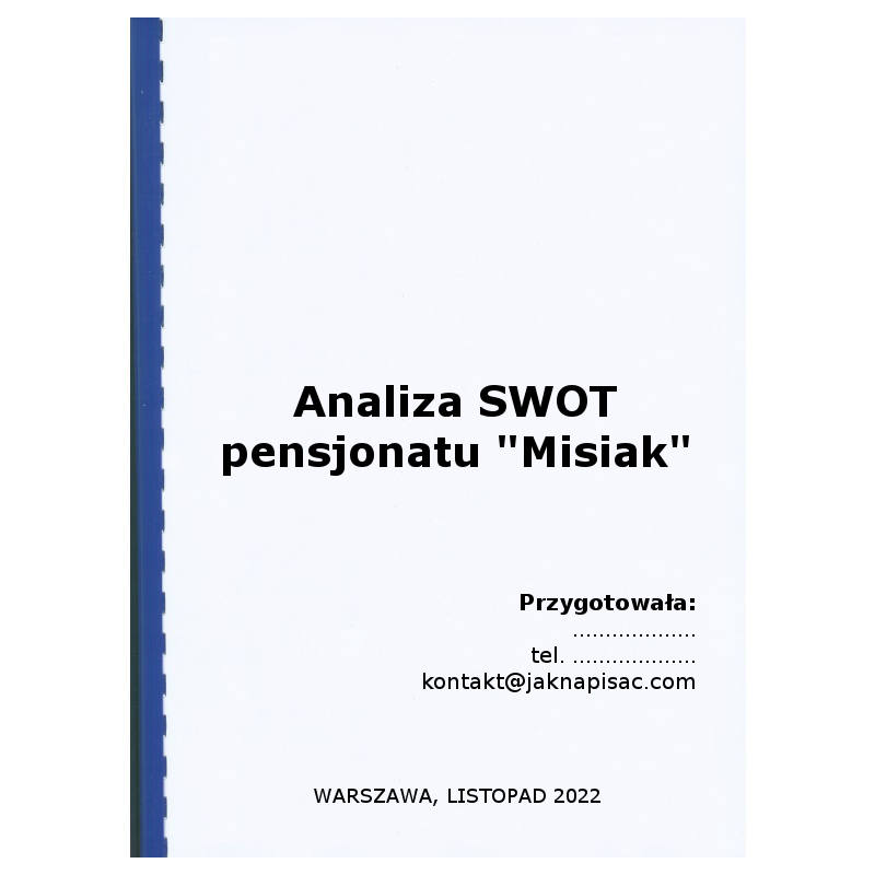 Analiza SWOT pensjonatu "Misiak"