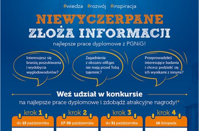 Autorzy prac dyplomowych mogą zgłaszać się do konkursu PGNiG