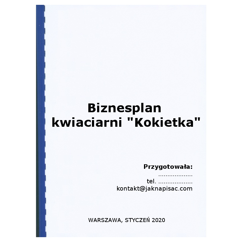 Biznesplan kwiaciarni "Kokietka"