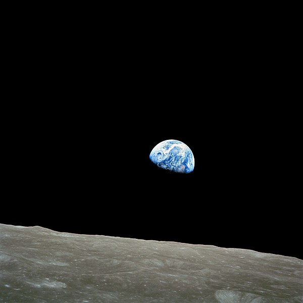Ziemia widziana z Księżyca podczas misji Apollo 8 (24 grudnia 1968)