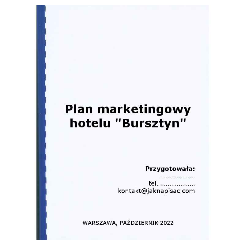 Plan marketingowy hotelu "Bursztyn"