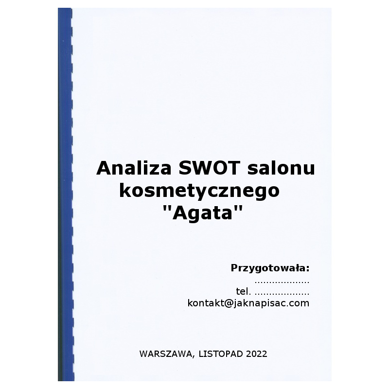 Analiza SWOT salonu kosmetycznego "Agata"