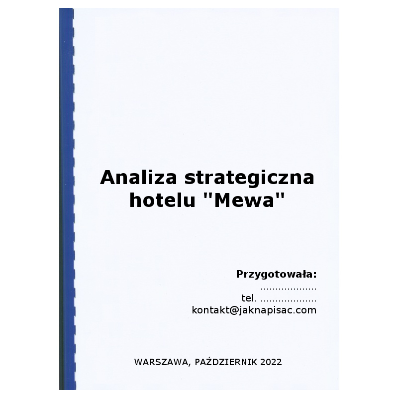 Analiza strategiczna hotelu "Mewa"