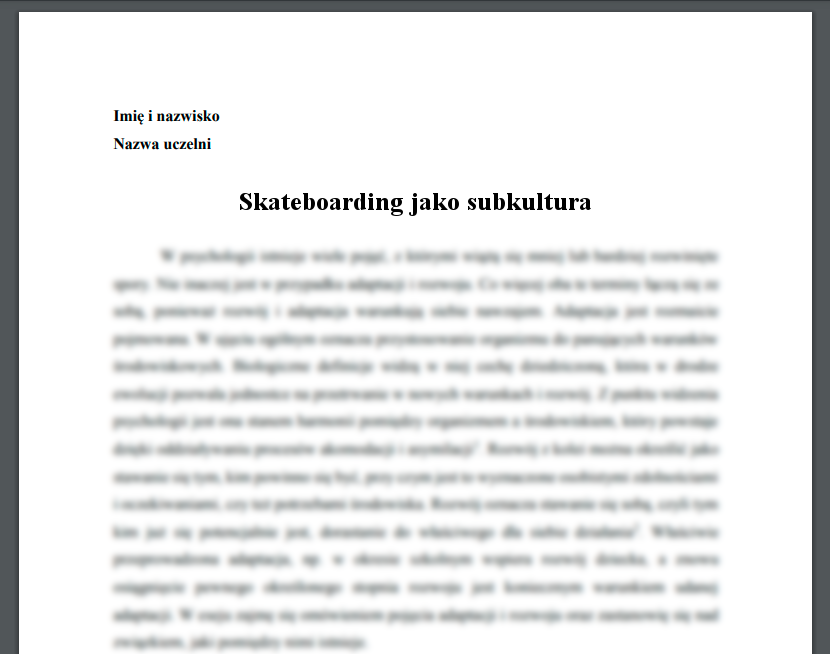 Esej: Zmiany i tendencje w deskorolkarstwie jako dyscyplinie sportu