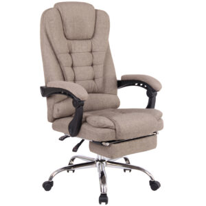 Fotel ergonomiczny z regulowanym oparciem i podnóżkiem